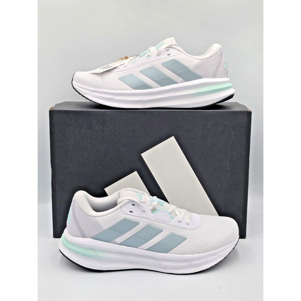 Adidas Galaxy 7 W Women 10 Men 9 White Grey Aqua Running Shoes JP6601 NIB